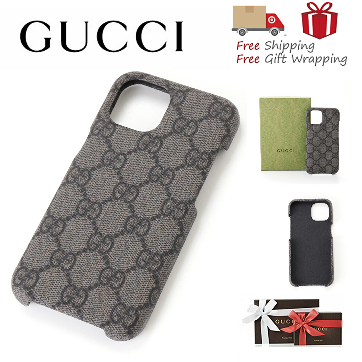 GUCCI グッチ iPhone15PRO オフィディア 背面ケース 新品 GUCCI グッチ アイフォンケース iPhone15 Pro 760213 オフィ