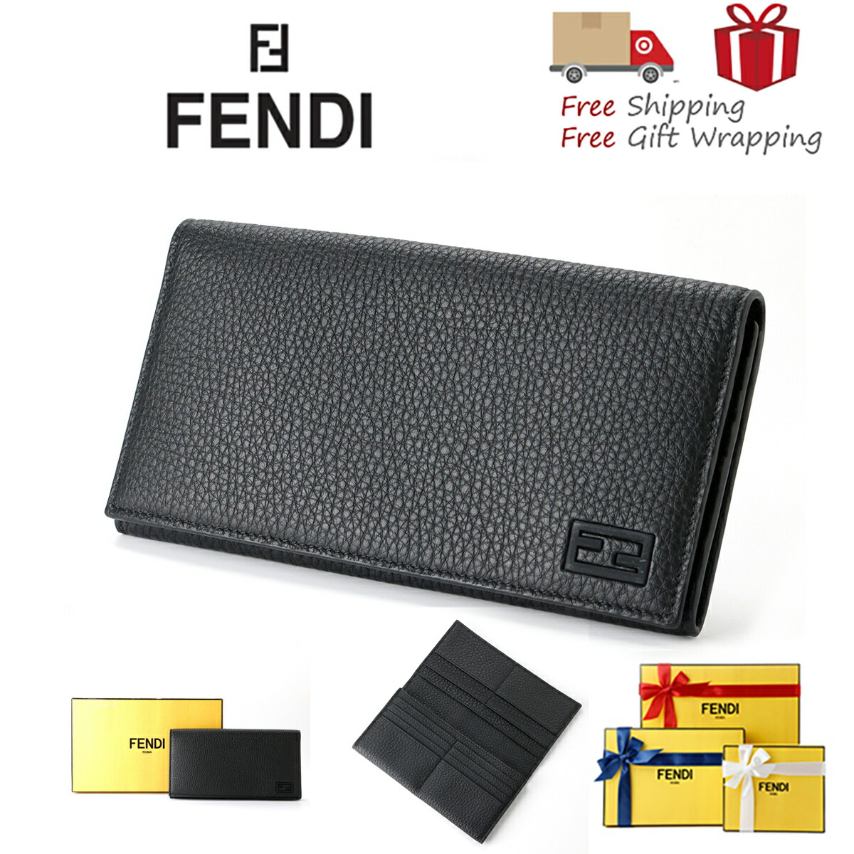 楽天市場】FENDI フェンディ 8M0024-00E1B F0XXT 長札（ラウンド