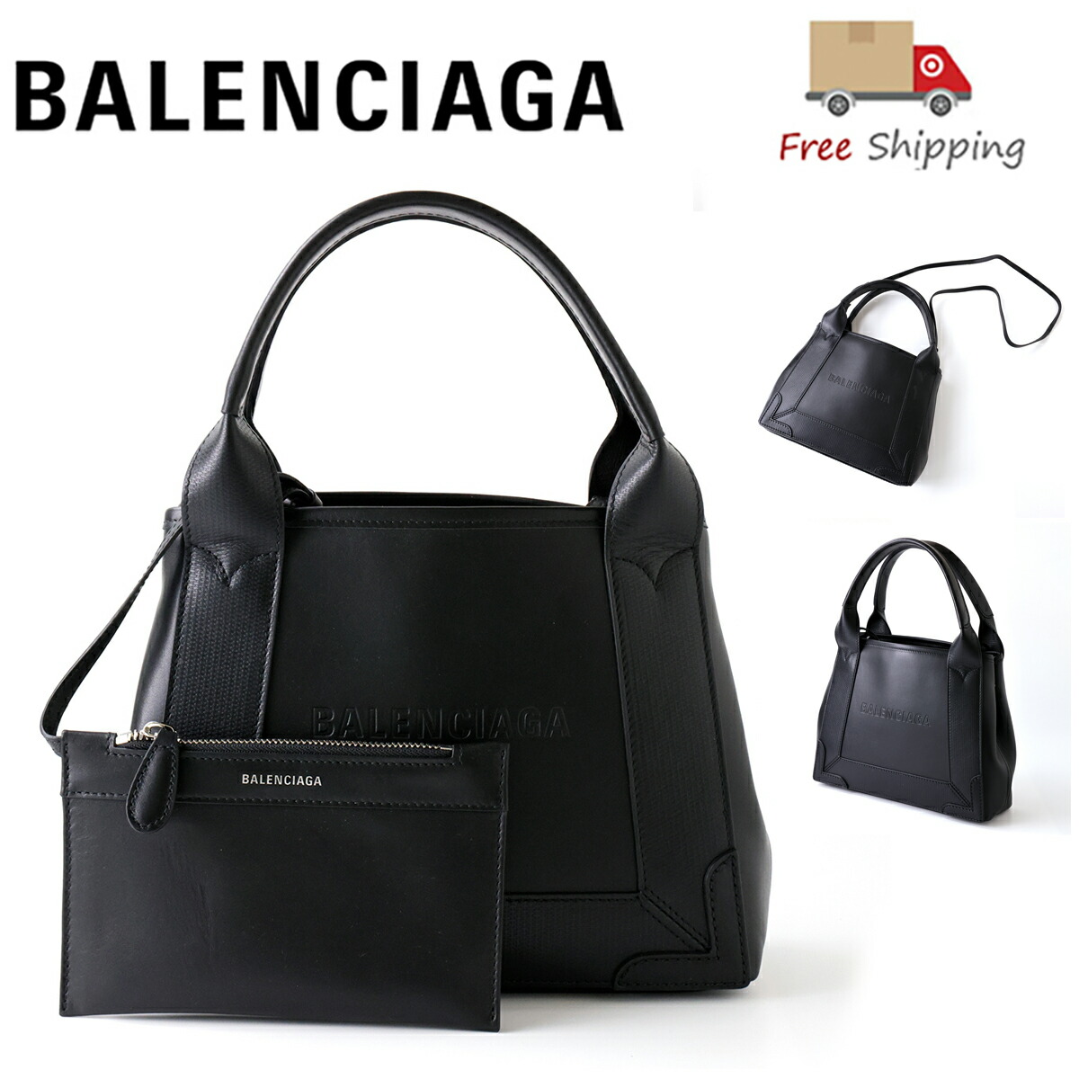 バレンシアガ ネイビーカバス S ハンドバッグ レザー BALENCIAGA バレンシアガ バッグ トートバッグ BLANCIAGA