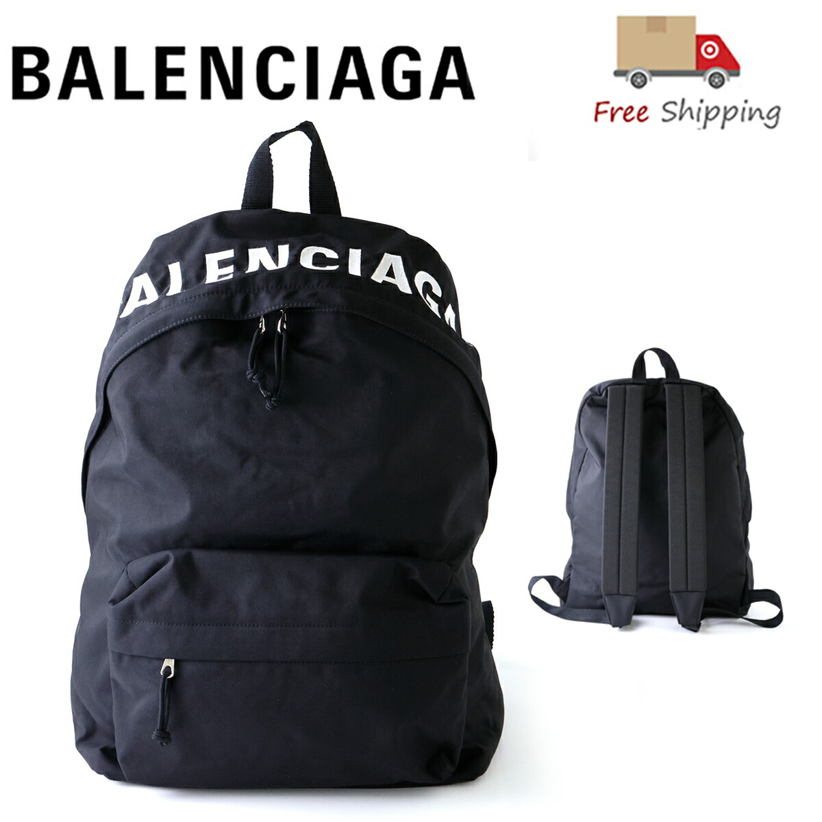 BALENCIAGA バレンシアガ ロゴ リュック バックパック ナイロン 黒 BALENCIAGA バレンシアガ リュック バックパック ブラック