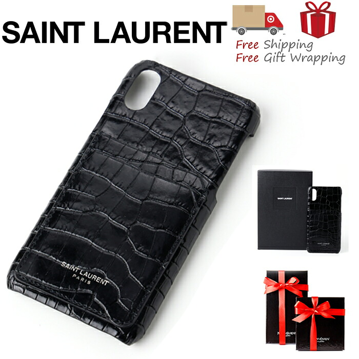 SAINT LAURENT サンローラン スマホケース iPhone X, Xs用ケース ギフト対応可 新品 ギフト ラッピング無料｜ブランドショップ WARDROBE KOBE