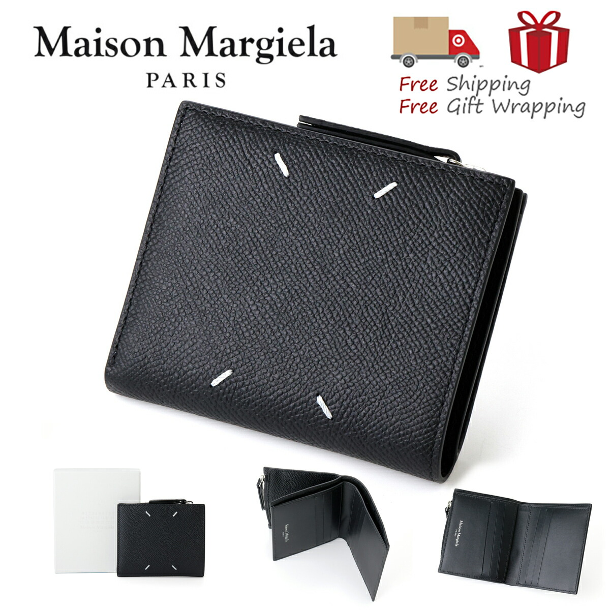 MAISON MARGIELA 住みか マルジェラ 紙入れ 11 二つ折り紙入れ SA1UI0020 P4745 新品 差し上げ物 ラッピング無料