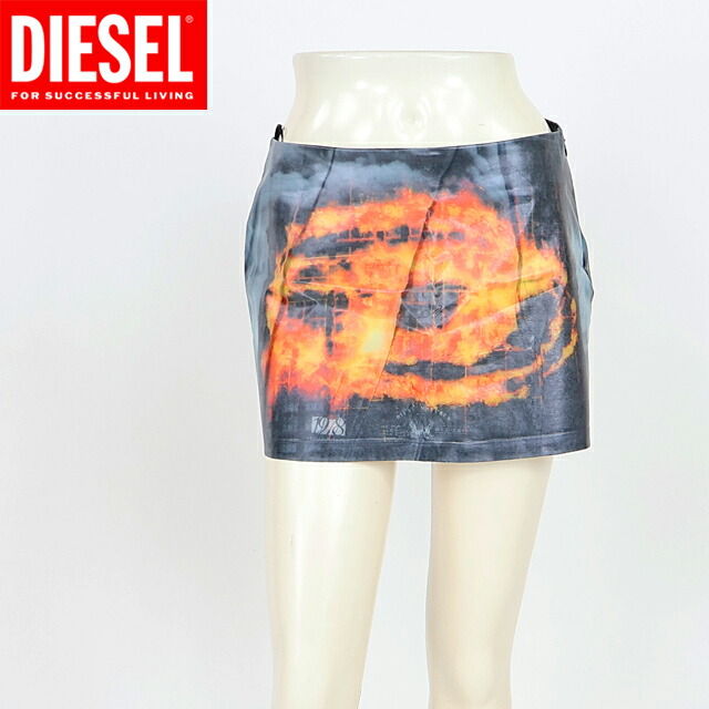 ディーゼル（DIESEL）レディース 訳あり ミニスカート 薄墨色系  O-HUNT D刷り上げるミニスカート （大きさ/S）*al1027