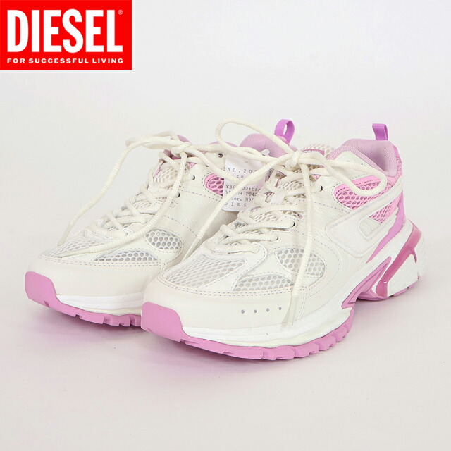 ディーゼル（DIESEL）レディース 訳あり スニーカー 白いこと系  ※決定づける大きさ食い違い品 S-SERENDIPITY PRO バイカラーシューズ （大きさ/37）*al2006
