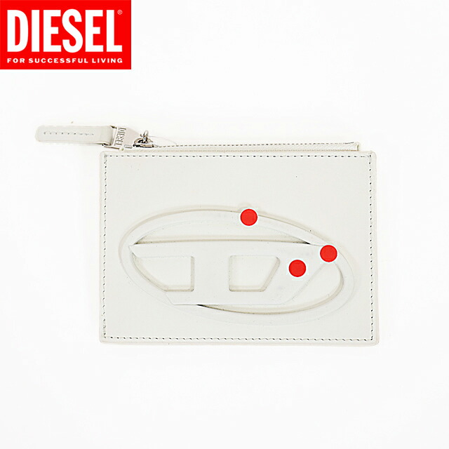 ディーゼル（DIESEL）レディース 訳あり カードケース ホワイト系 　Dポイント小銭入れ付きカードケース （サイズ/UNI）*al3007