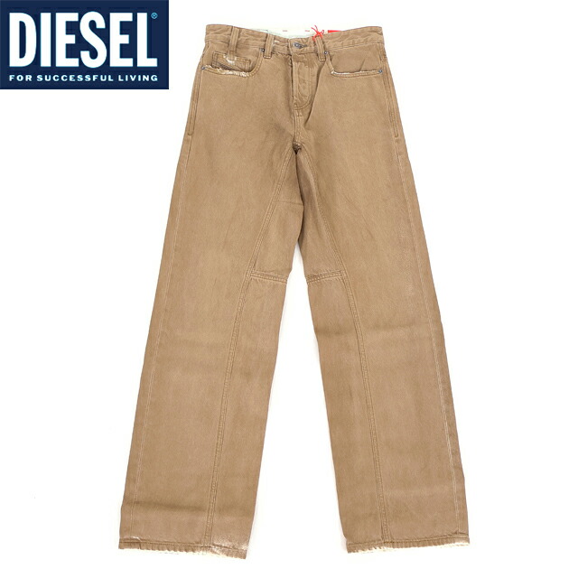 ディーゼル（DIESEL）メンズ 訳あり デニム 赤銅色系  2001D-MACRO-U 色合いジーンズ 名取り草飛球 イタリア製 （大きさ/26）*am1009