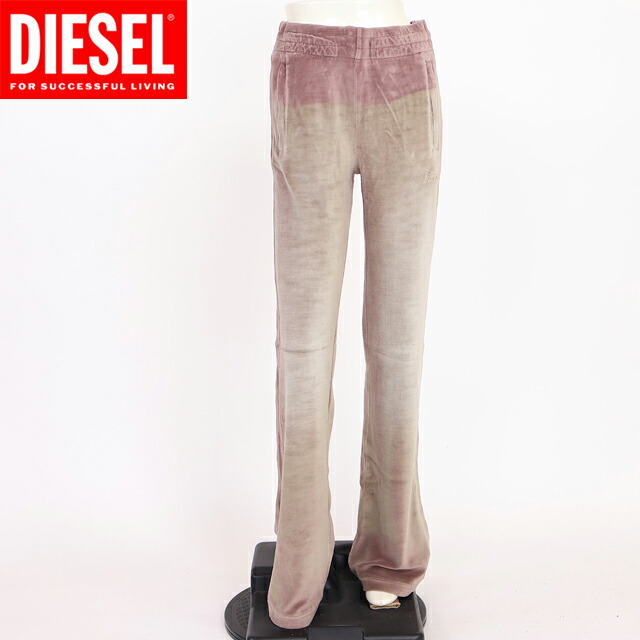 ディーゼル（DIESEL）レディース 訳あり ロングパンツ ベロア パープル系 P-ELY Q1 D刺繍ポイントベロアパンツ （サイズ/S）*cl0063｜インポートショップｅウエアハウス