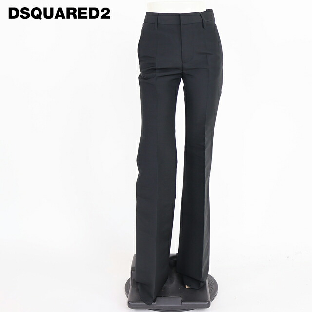 ディースクエアード（DSQUARED2）レディース ロングパンツ ブラック系 　センタープレスブーツカットパンツ イタリア製 （サイズ/36）*ds0114