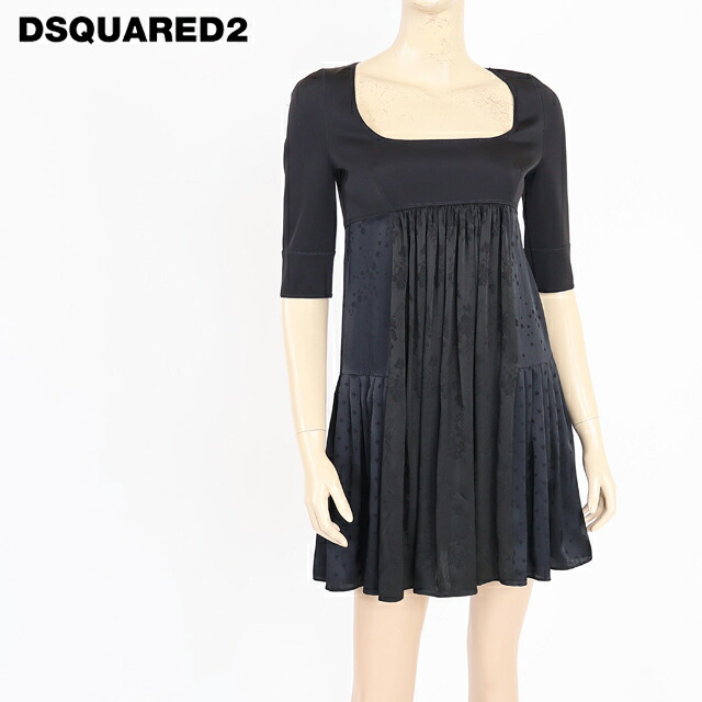 ディースクエアード（DSQUARED2）レディース 衣装 遊撃手 黒いこと系  異原料品うつり変わり太陽フレア衣装 イタリア製 （大きさ/38）*ds0122