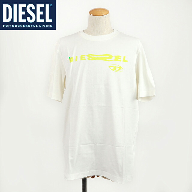 ※値下げ※【DIESEL】半袖 ロゴ入り Tシャツ（ホワイト） DIESEL 【SALE】ディーゼル Tシャツ メンズ カットソー クルー