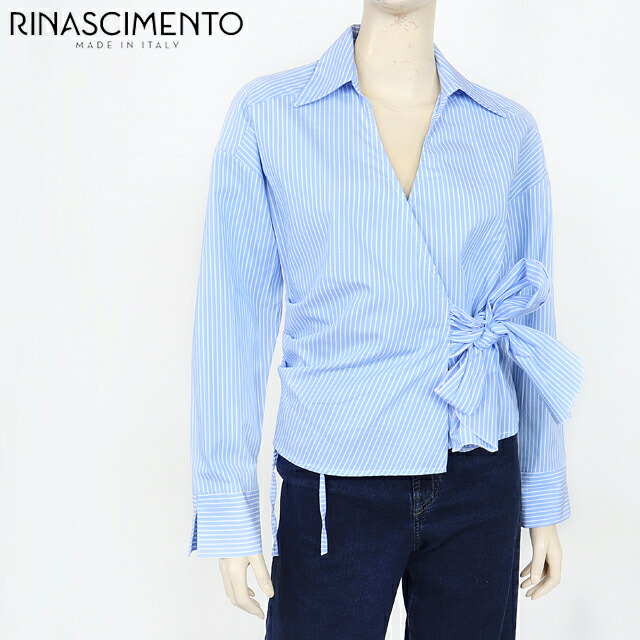 エルマンノ シェルヴィーノ（Ermanno Scervino）レディース 長袖ブラウス ブルー系 　花柄　リボンタイカラー イタリア製 （サイズ/38）*sh0105 楽天市場】エルマンノ シェルヴィーノ（Ermanno Scervino