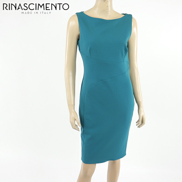 リナシメント（RINASCIMENTO）レディース ロングワンピース グリーン系 　パターンデザインタイトワンピース イタリア製 （サイズ/S）*sa0032