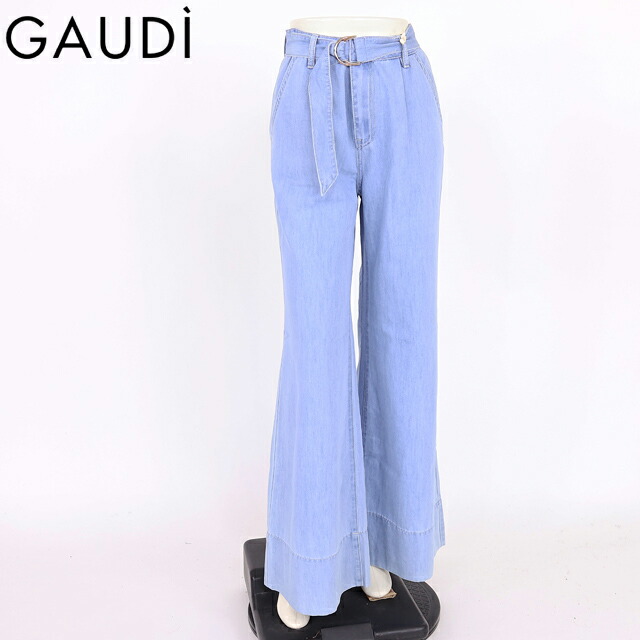 ガウディ（GAUDI）レディース デニム 青色系 シャンブレーパラッツオハイウエストデニム （大きさ/26）*sa1051