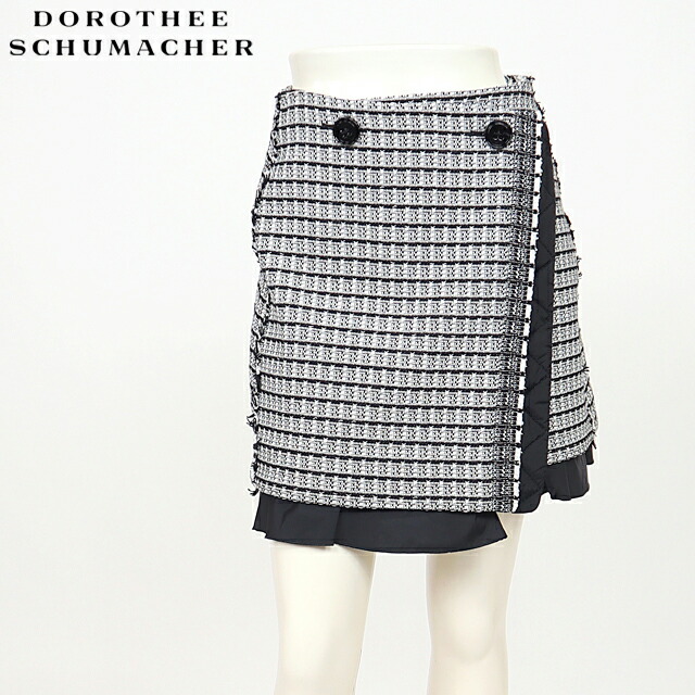 スカート R13 Women Skirts R13WD100D239D Black R13 Women's Handkercheif Skirt, Overdyed Black Plaid, XS at