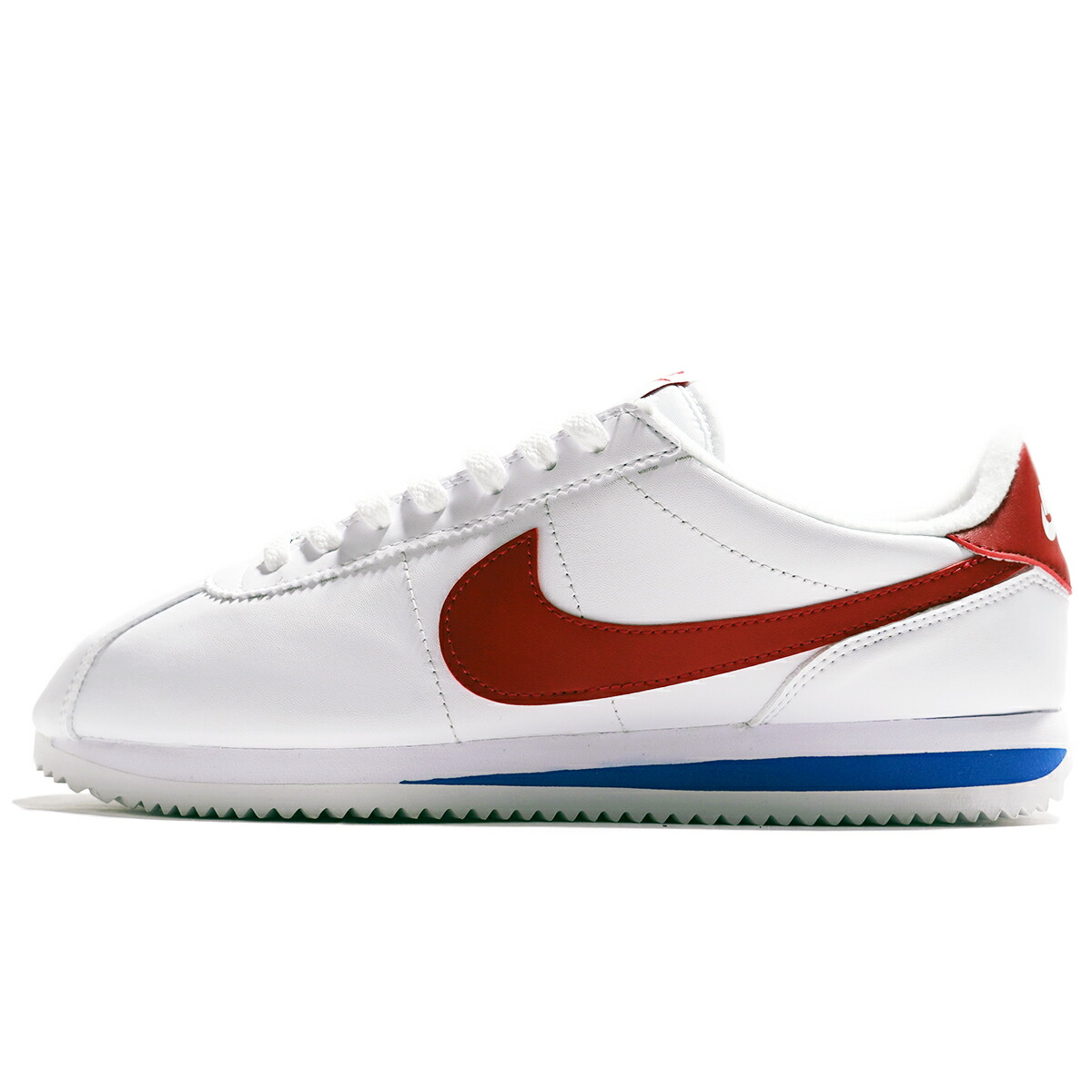 楽天市場 ナイキ Nike Cortez Basic Leather Sneaker ナイキ メンズ スニーカー コルテッツ ベーシック レザー 103 海外限定 White Varsity Royal Varsity Red ホワイトレザー 白靴 白 ホワイト デュブレ メタル クラシック Warehouse1o1