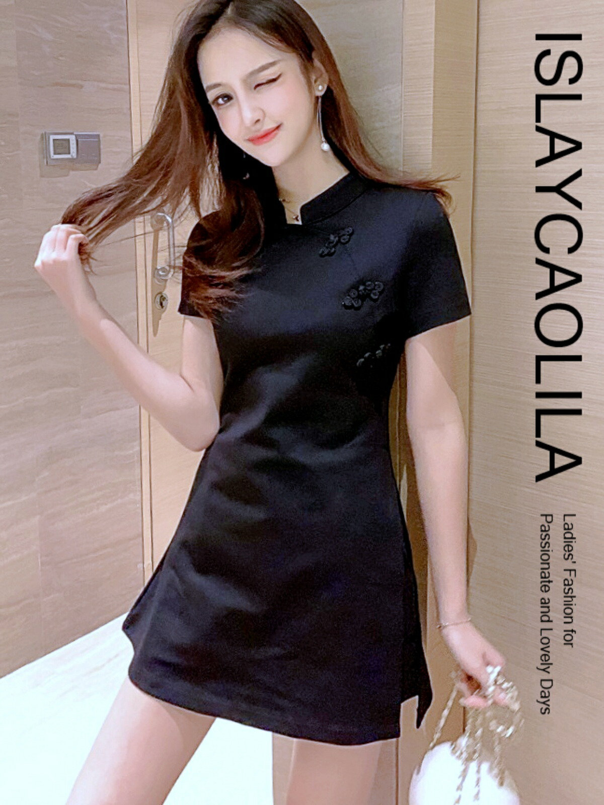 楽天市場】Qutie Frash / ノースリーブ チャイナワンピース