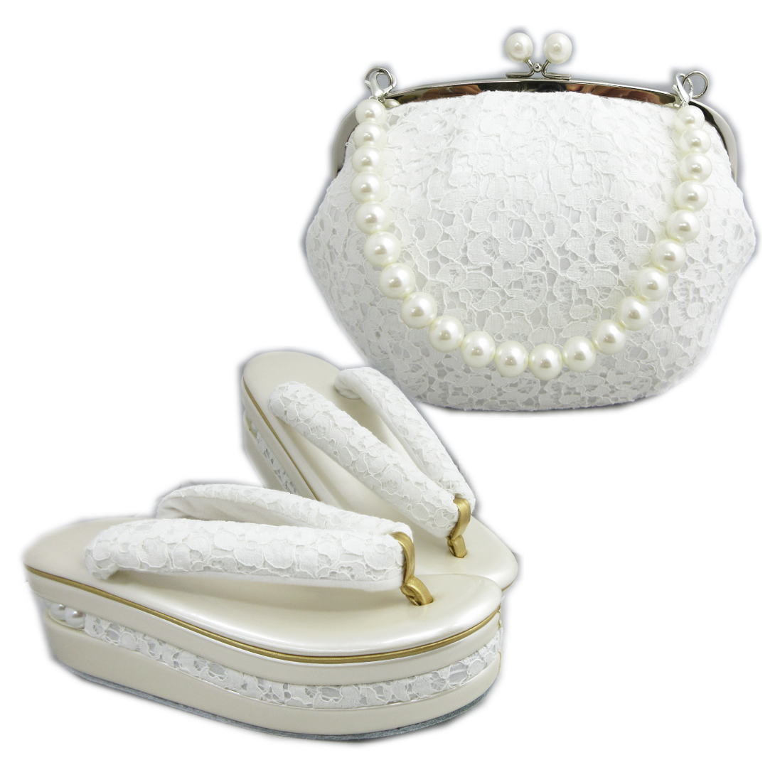楽天市場】草履バッグセット 振袖用 成人式 パール レース