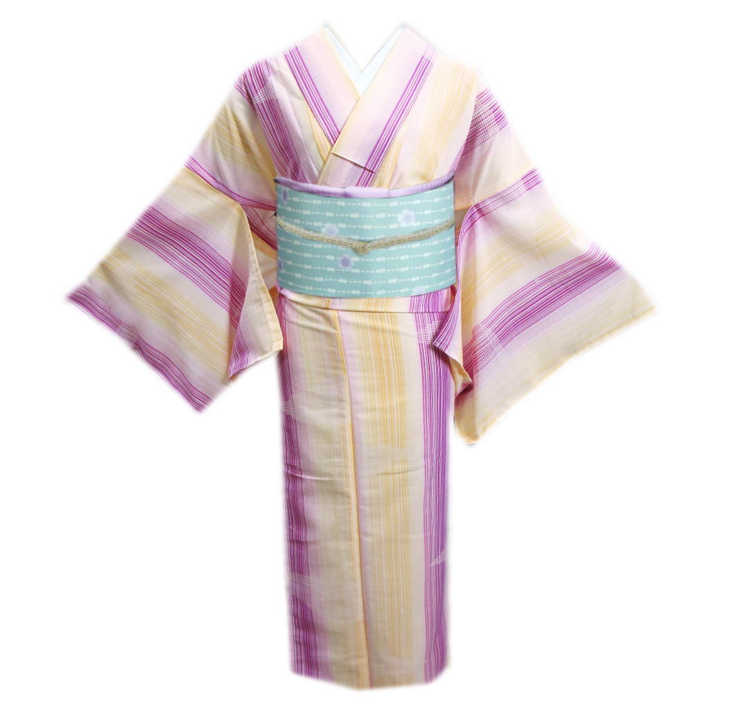 楽天市場】着物 洗える 紗 夏用 小紋 と 絽軽装帯 付け帯 2点セット 薄