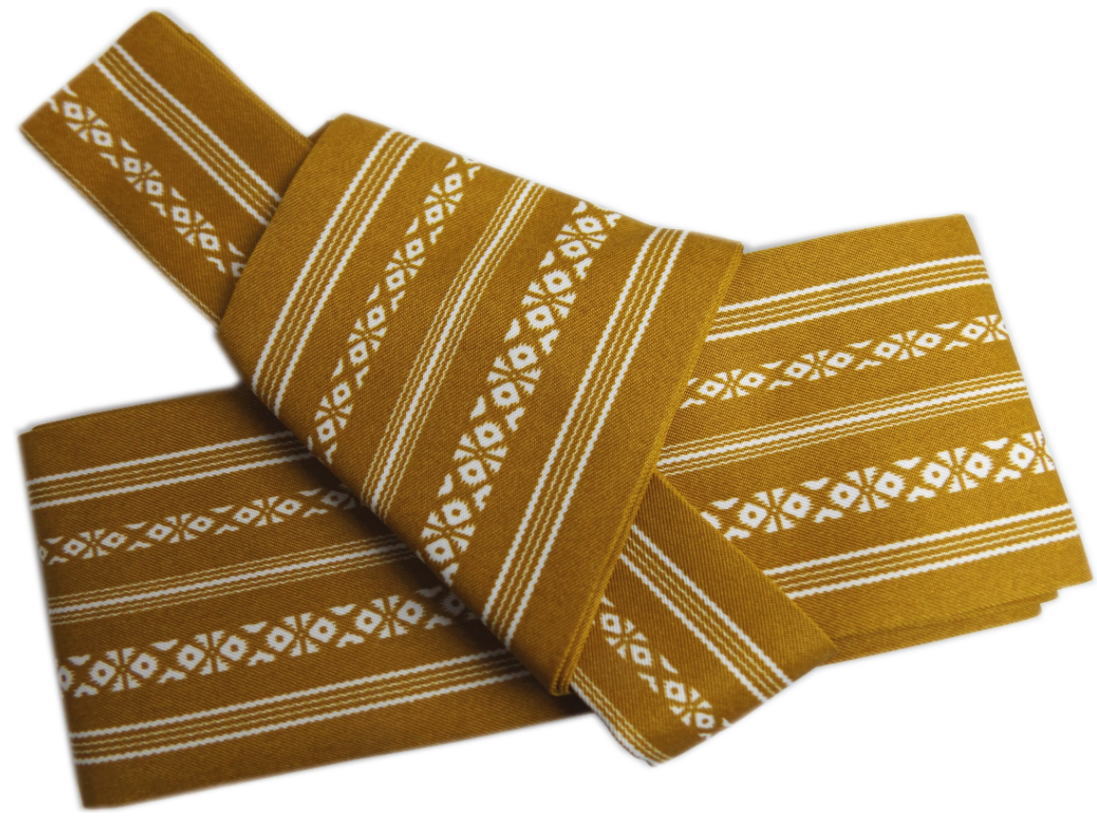 浴衣 男物 着物 メンズ 金茶色 簡単 ワンタッチ 結び 角帯 男性 献上柄