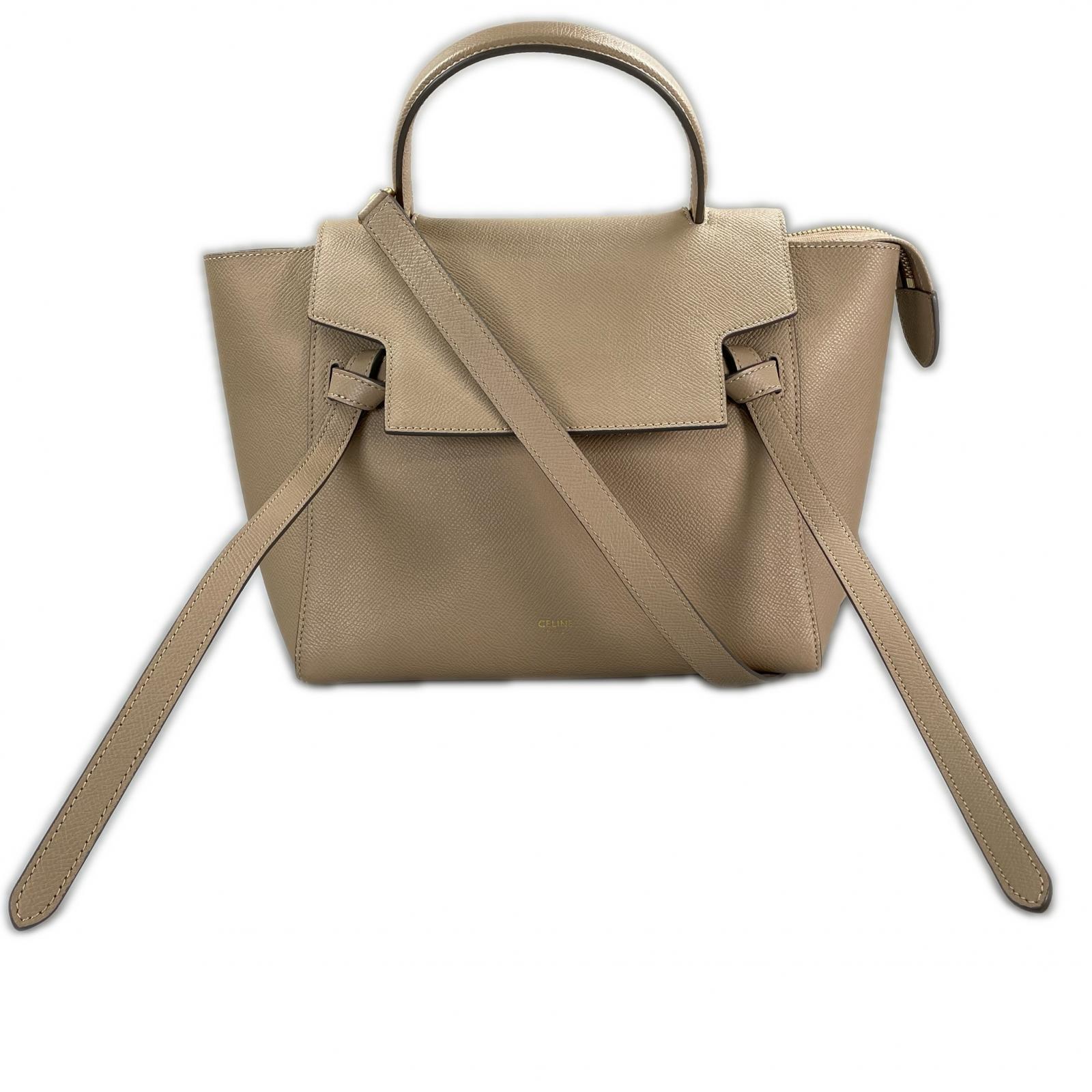 美品 CELINE セリーヌ ベルトバッグ 189103ZVA ハンドバッグ グレインカーフレザー ベージュ レディース【中古】【送料無料】 96,668円
