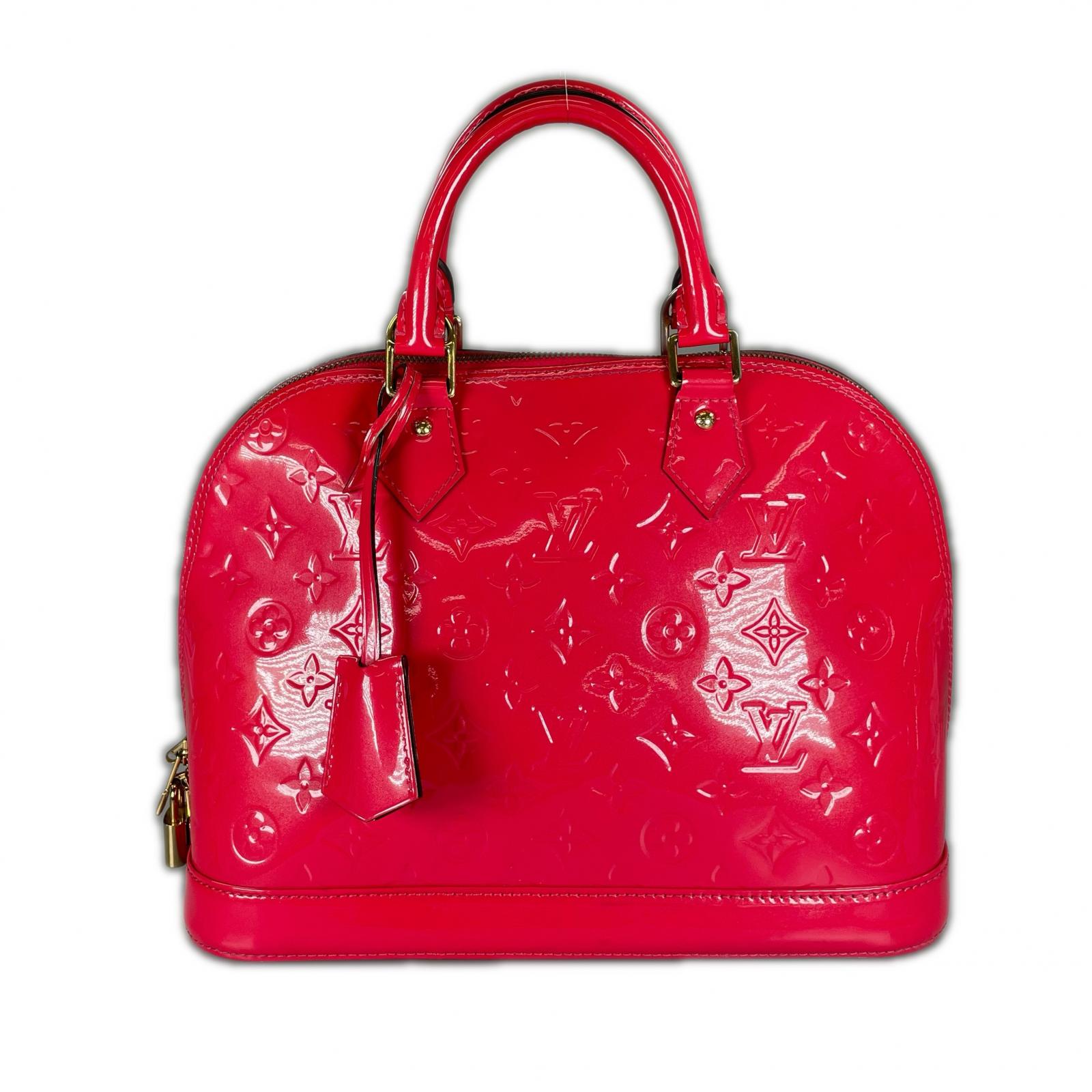 美品 LOUIS VUITTON ルイ・ヴィトン アルマ ルージュグルナディーヌ ハンドバッグ モノグラムヴェルニ ピンク レディース【中古】【送料無料】｜ワサビバ 64,658円