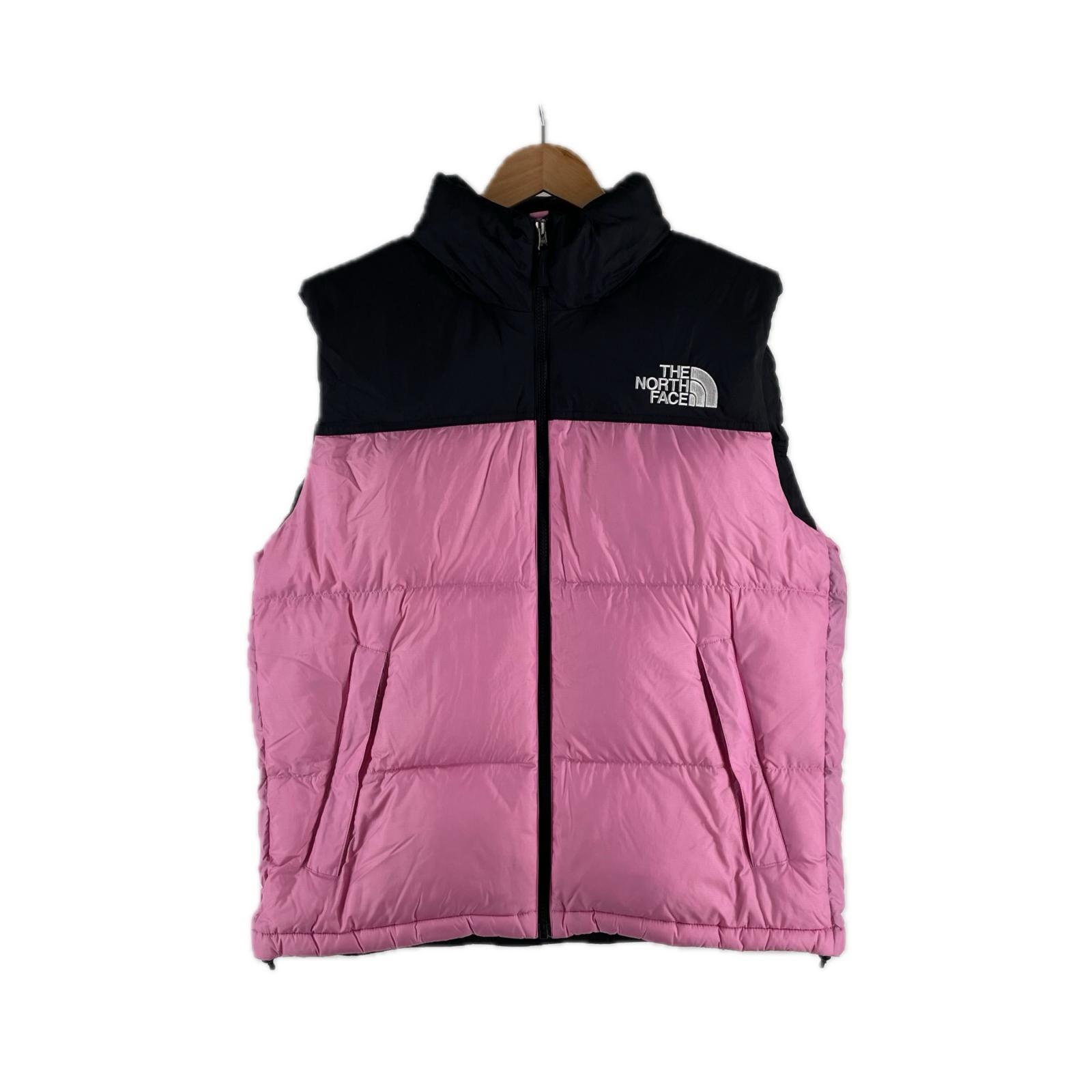 極美品 THE NORTH FACE ザ・ノースフェイス サクラ色×黒いこと 無地 秋冬 AW 落ち込む限りない ナイロン サクラ色 メンズ L【古着】【中古】【貨物輸送無料】