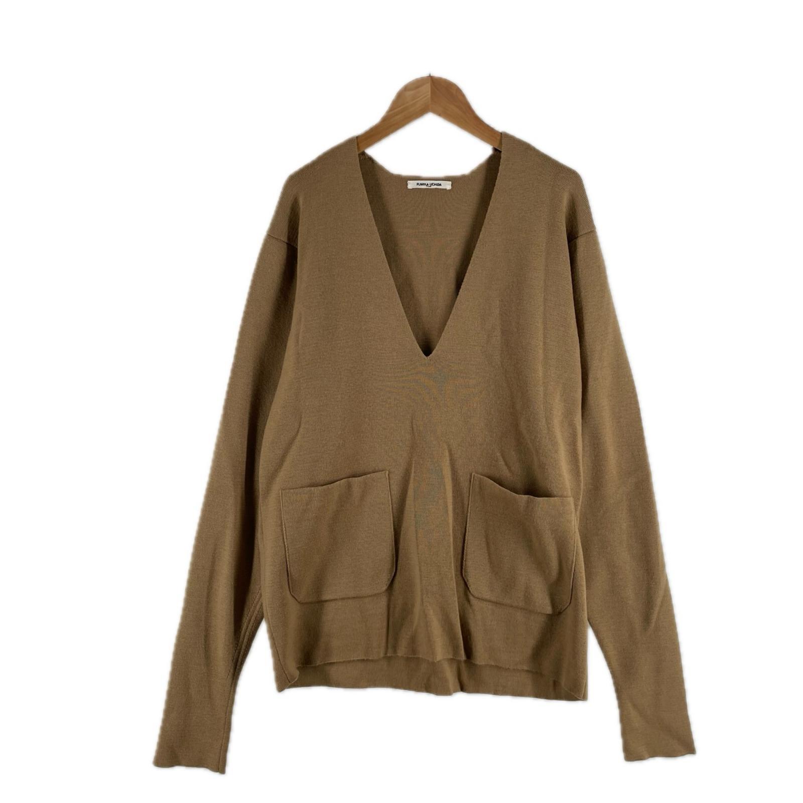 美品 Fumi Kauchida フミカウチダ カシミヤ100 FU-G-KT002 無地 秋冬 AW 長袖ニット カシミヤ ブラウン レディース M【古着】【中古】【送料無料】