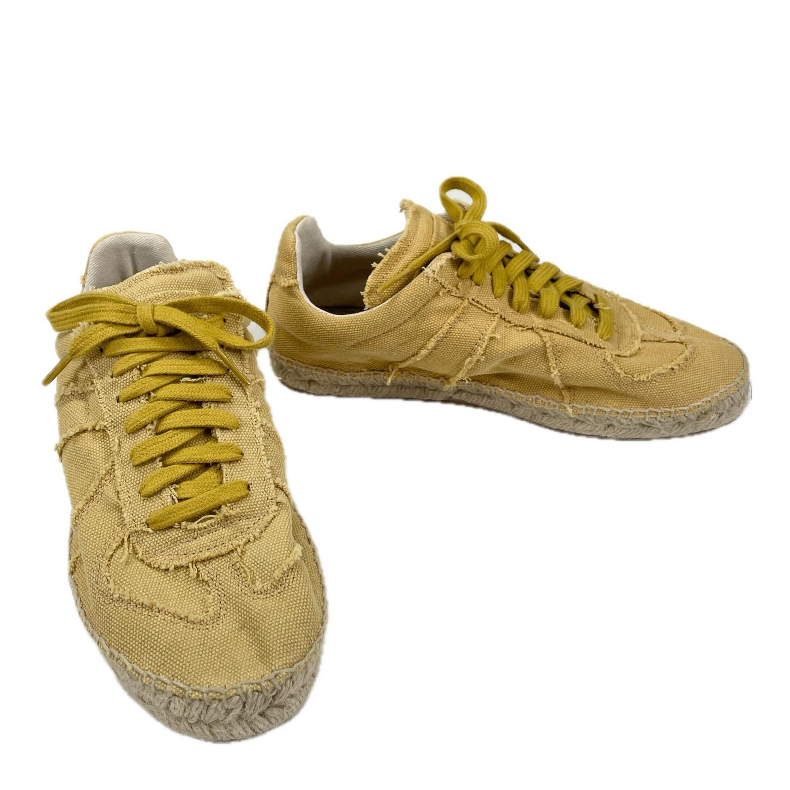 Maison Margiela メゾンマルジェラ レプリカライン エスパドリーユ 無地 オールシーズン スニーカー キャンバス イエロー メンズ 25.5 39【古着】【中古】【送料無料】