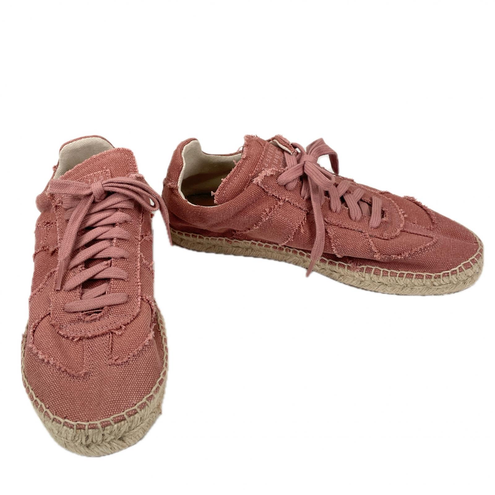 美品 Maison Margiela メゾンマルジェラ レプリカライン エスパドリーユ 無地 オール時節 スニーカー 帆布 サクラ色 メンズ 25.5 39【古着】【中古】【貨物輸送無料】