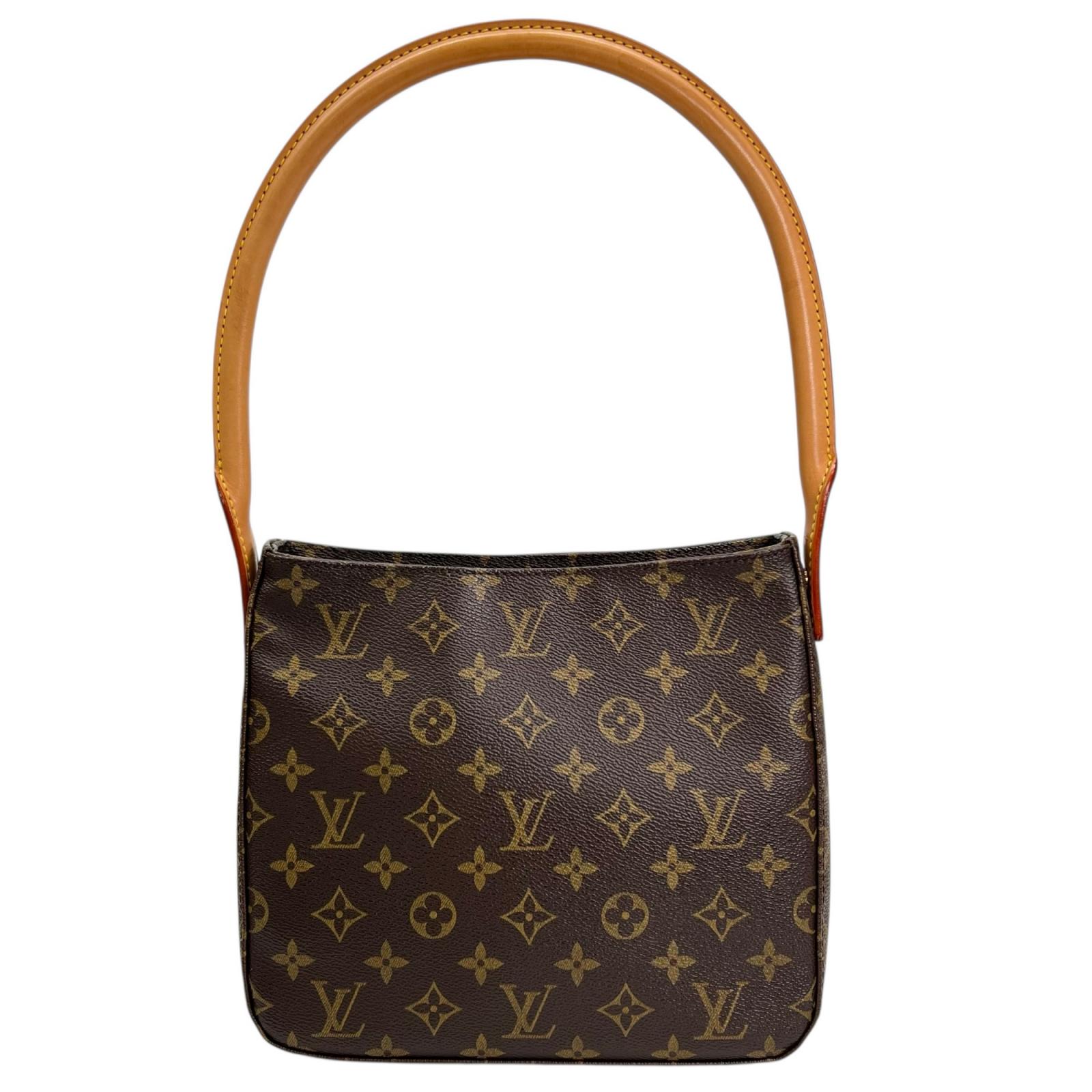 美品 LOUIS VUITTON ルイ・ヴィトン ルーピング MM M51146 ハンドバッグ モノグラムキャンバス ブラウン レディース【中古】【送料無料】