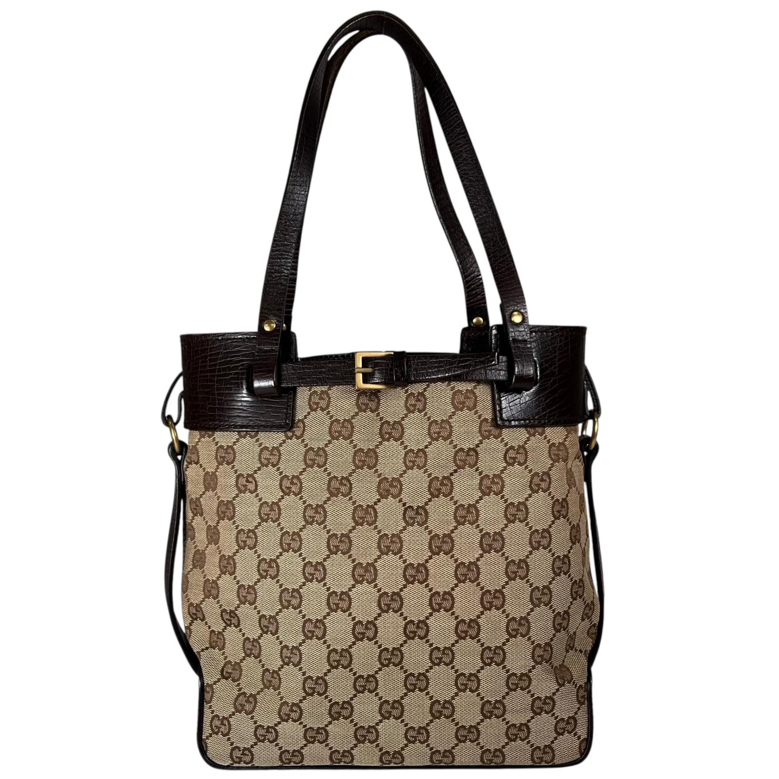 GUCCI グッチ 107757 ハンドバッグ GGキャンバス ブラウン レディース【中古】【送料無料】 32,952円