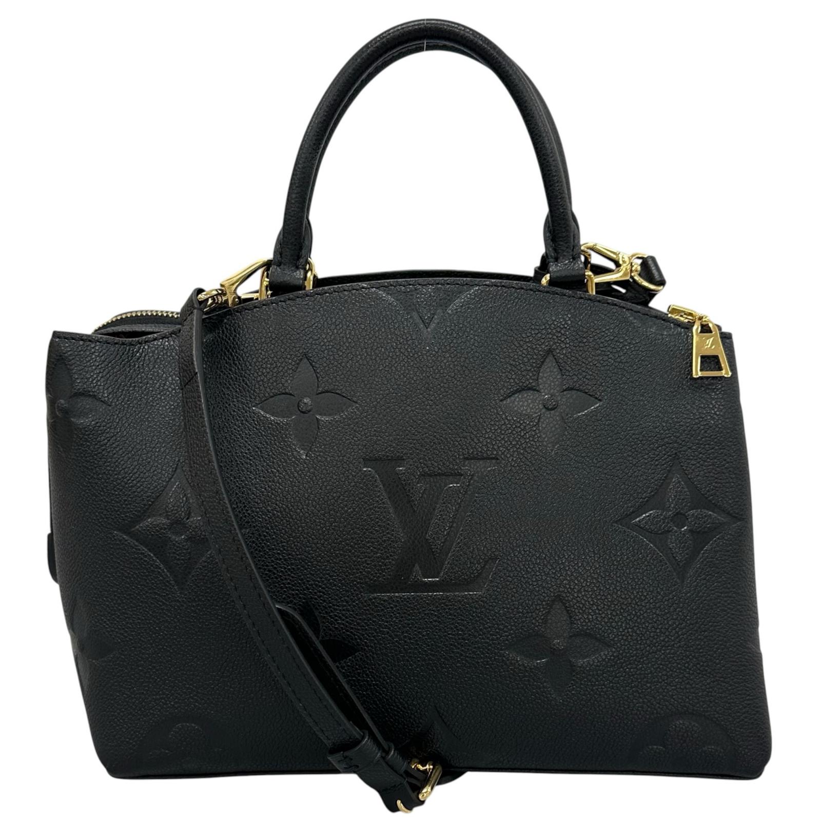 美品 LOUIS VUITTON ルイ・ヴィトン プティパレPM M58916 ハンドバッグ モノグラムアンプラント ブラック レディース【中古】【送料無料】