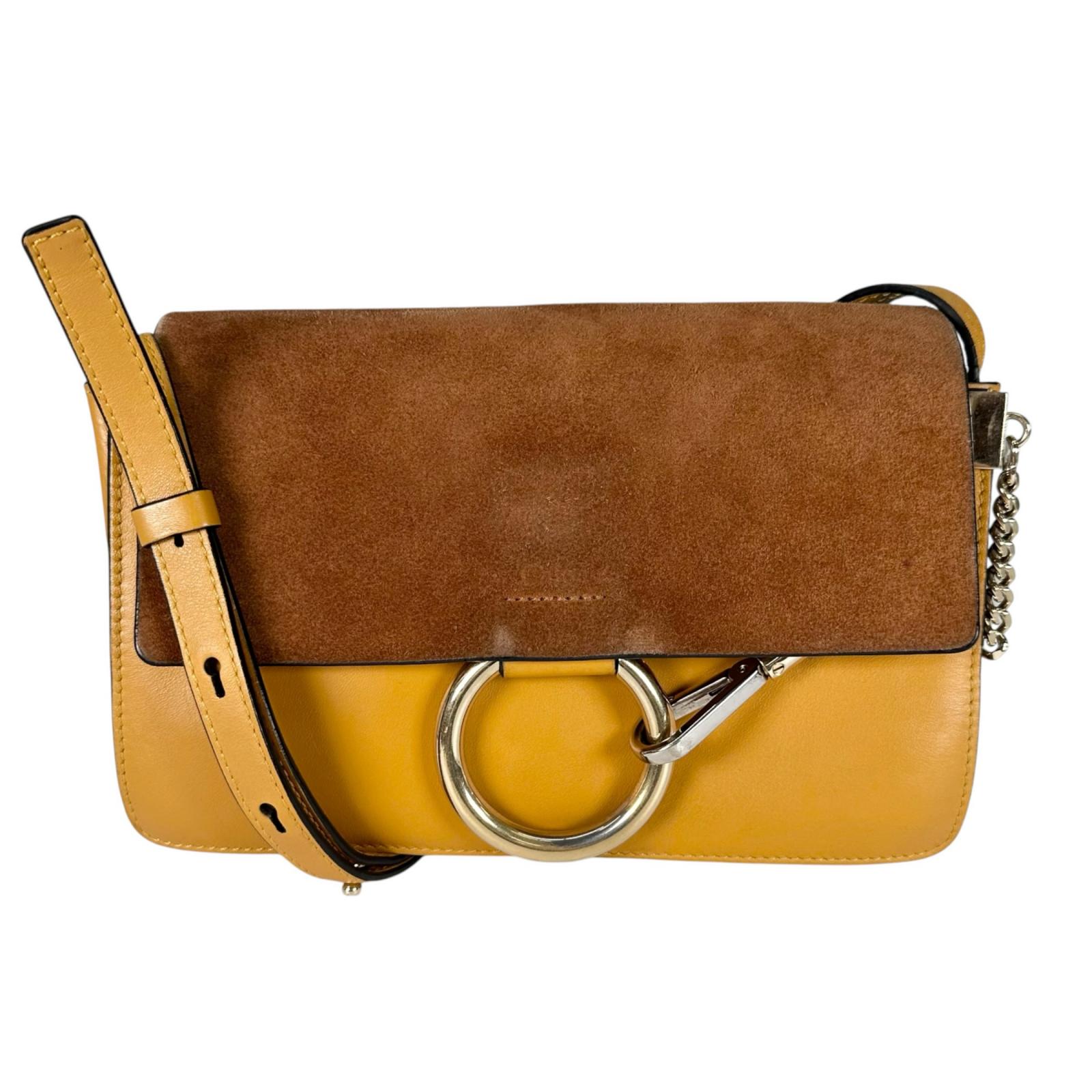 Chloe クロエ フェイ ショルダーバッグ なめし革 赤銅色 レディース【中古】【貨物輸送無料】