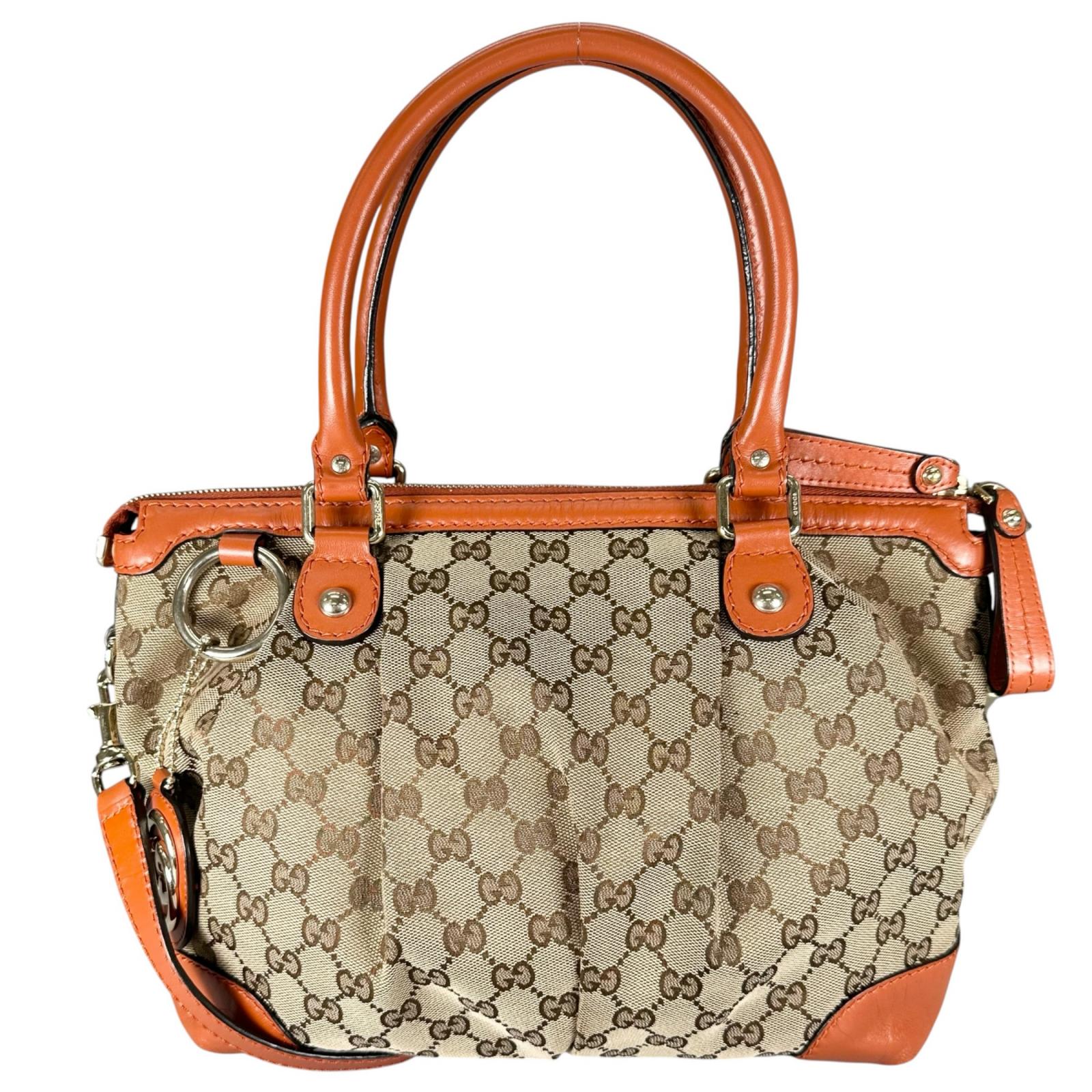 美品 GUCCI グッチ スーキー 247902 ハンドバッグ GGキャンバス オレンジ レディース【中古】【送料無料】