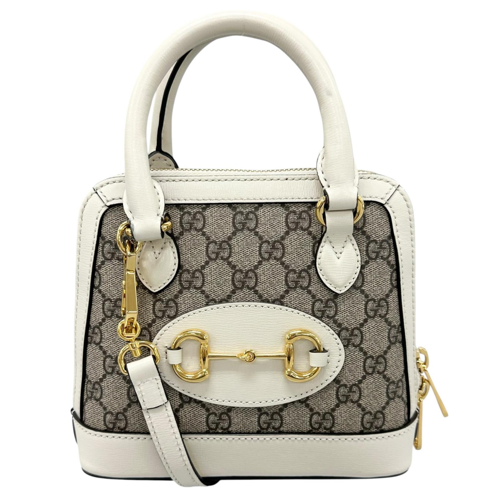美品 GUCCI グッチ 導管ビット 1955 640716 ショルダーバッグ GGスプリームキャンバス ベージュ レディース【中古】【貨物輸送無料】