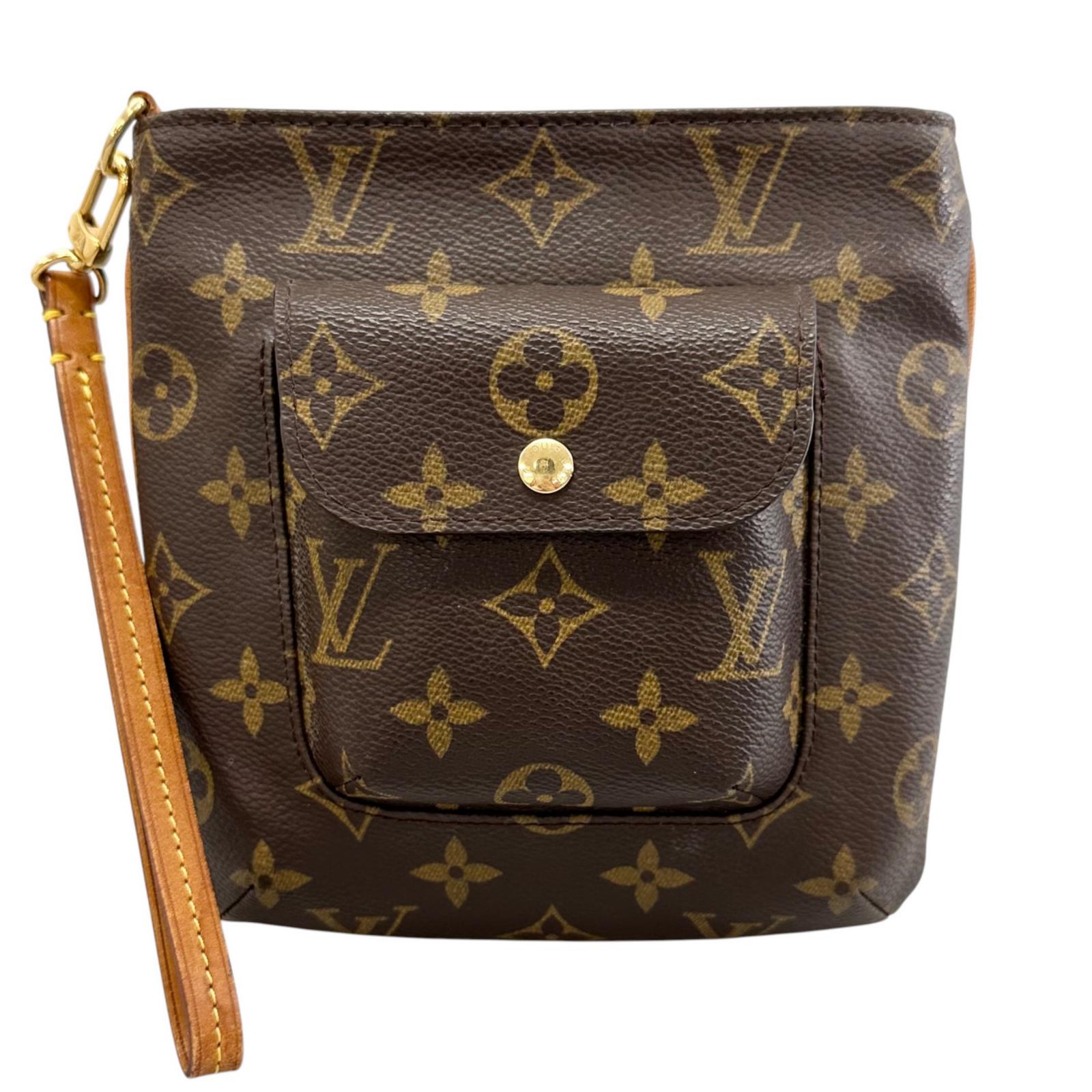 美品 LOUIS VUITTON ルイ・ヴィトン パルティシオン M51901 ショルダーバッグ モノグラム帆布 赤銅色 レディース 合切袋【中古】【貨物輸送無料】