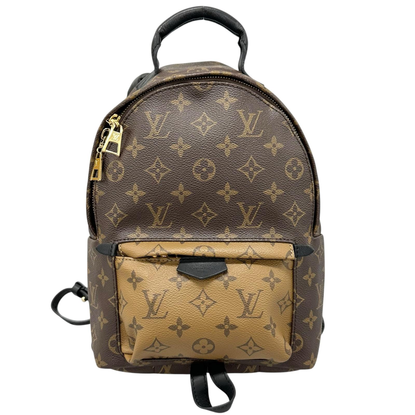 美品 LOUIS VUITTON ルイ・ヴィトン パームスプリングスPM M44870 背嚢・デイパック モノグラム帆布 赤銅色 レディース【中古】【貨物輸送無料】