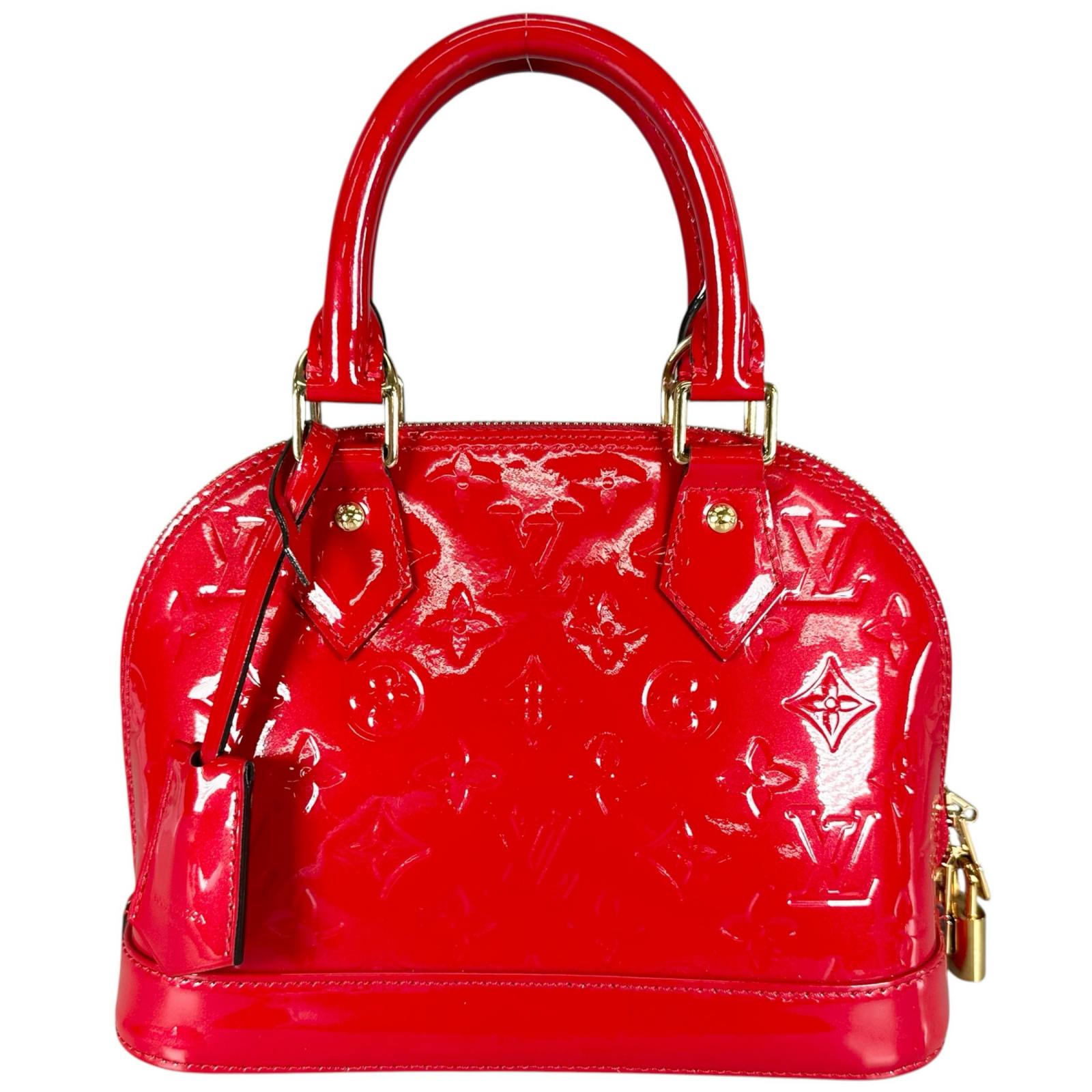 美品 LOUIS VUITTON ルイ・ヴィトン アルマBB ハンドバッグ ヴェルニ レッド レディース【中古】【送料無料】