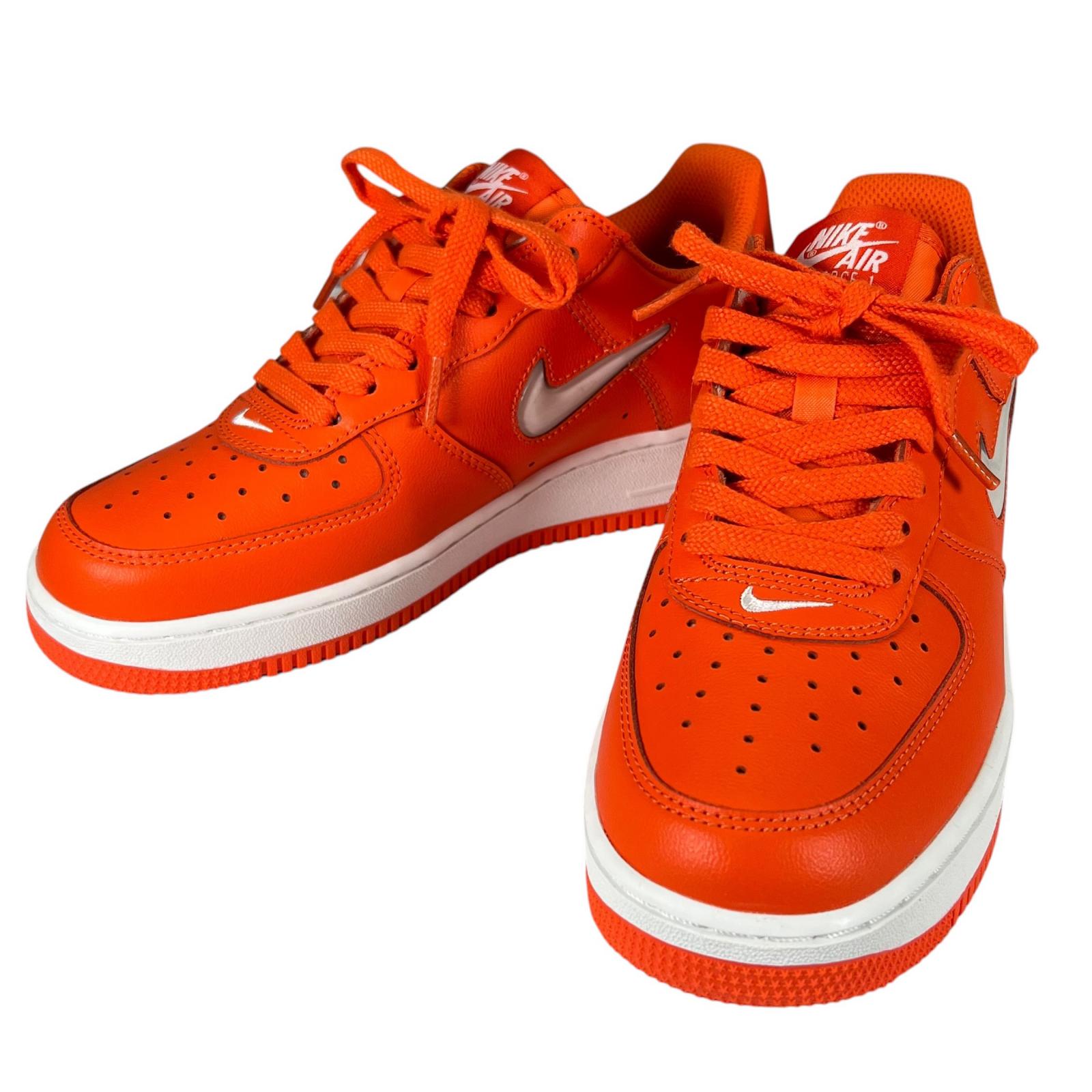 未当て嵌める品 NIKE ナイキ AIR FORCE 1 LOW RETRO FJ1044-800 スニーカー 練りあわせる衣料繊維 オレンジ色 レディース 24.5 置き目とり捨てる【古着】【中古】【貨物輸送無料】