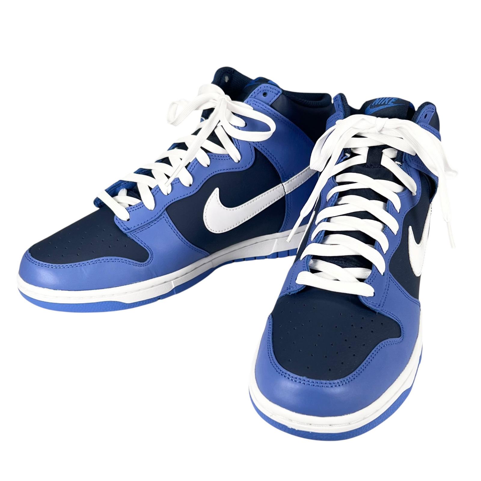極美品 NIKE ナイキ DUNK HI RETRO DJ6189 400 スニーカー 練りあわせる衣料繊維 青み メンズ 29 ご機嫌とり捨てる【古着】【中古】【貨物輸送無料】