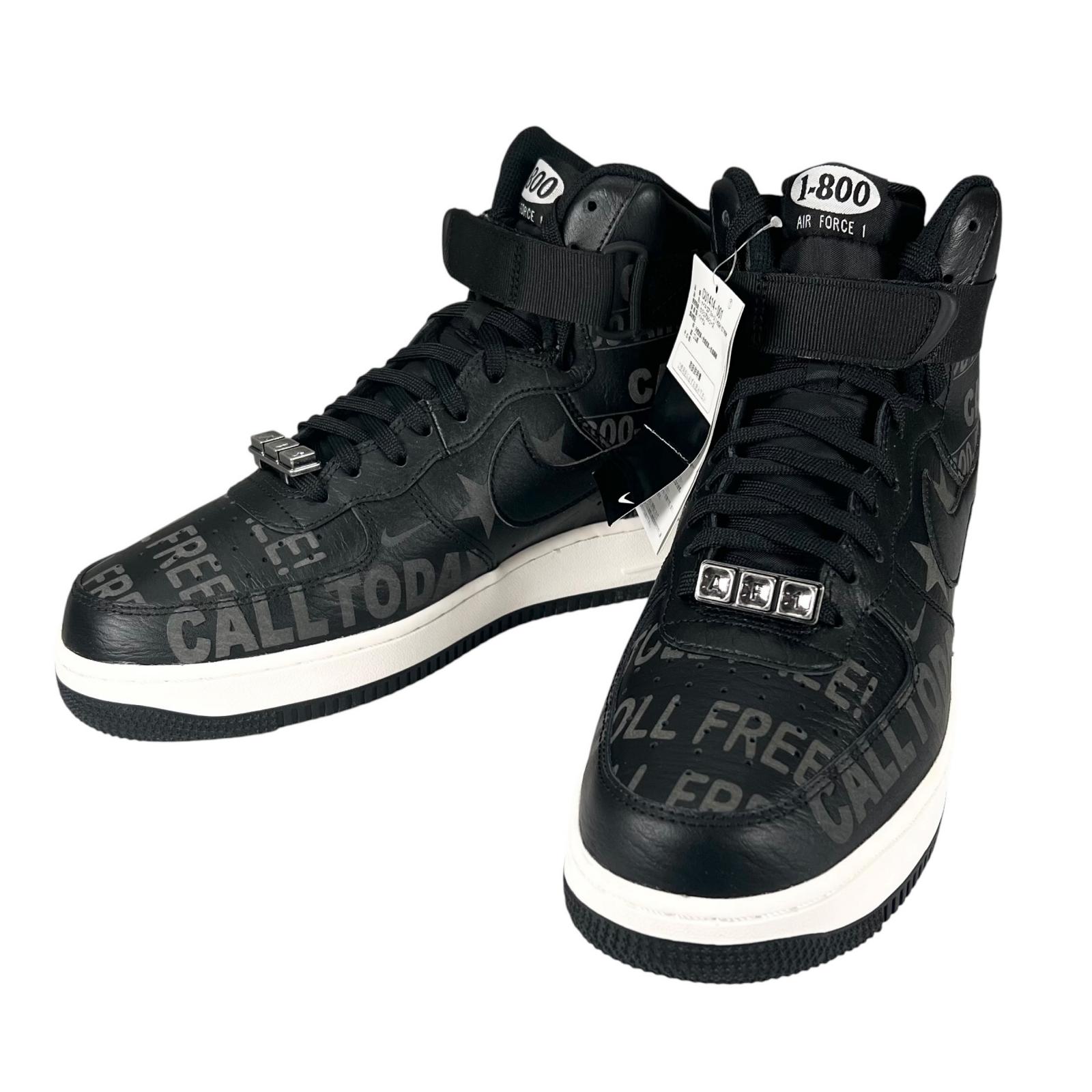 未使用品 NIKE ナイキ AIR FORCE 1 HIGH 07 PRM CU1414 001 スニーカー 合成皮革 ブラック メンズ 27.5 ハイカット【古着】【中古】【送料無料】｜ワサビバ