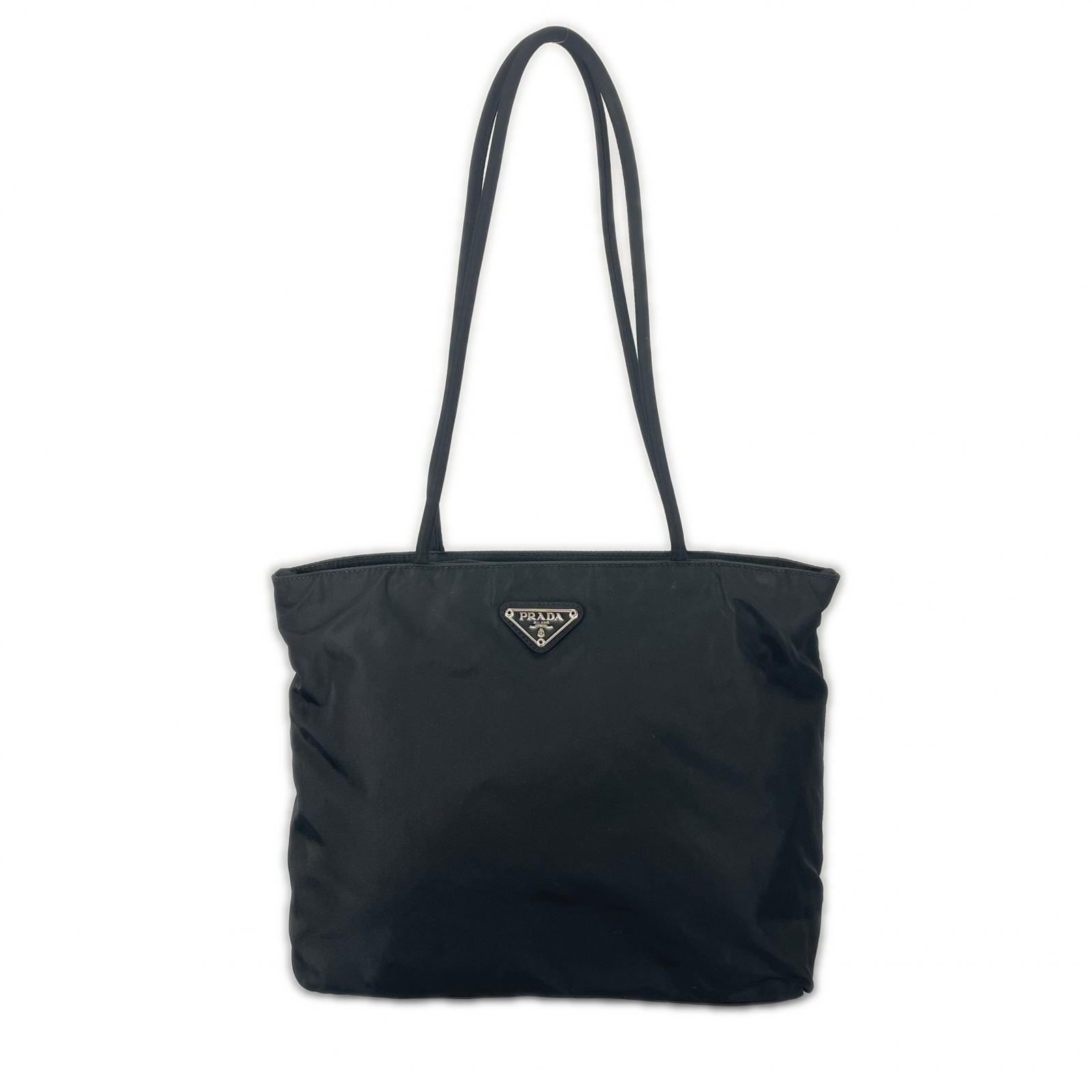 PRADA プラダ ハンドバッグ ナイロン ブラック レディース トライアングルロゴ【中古】【送料無料】
