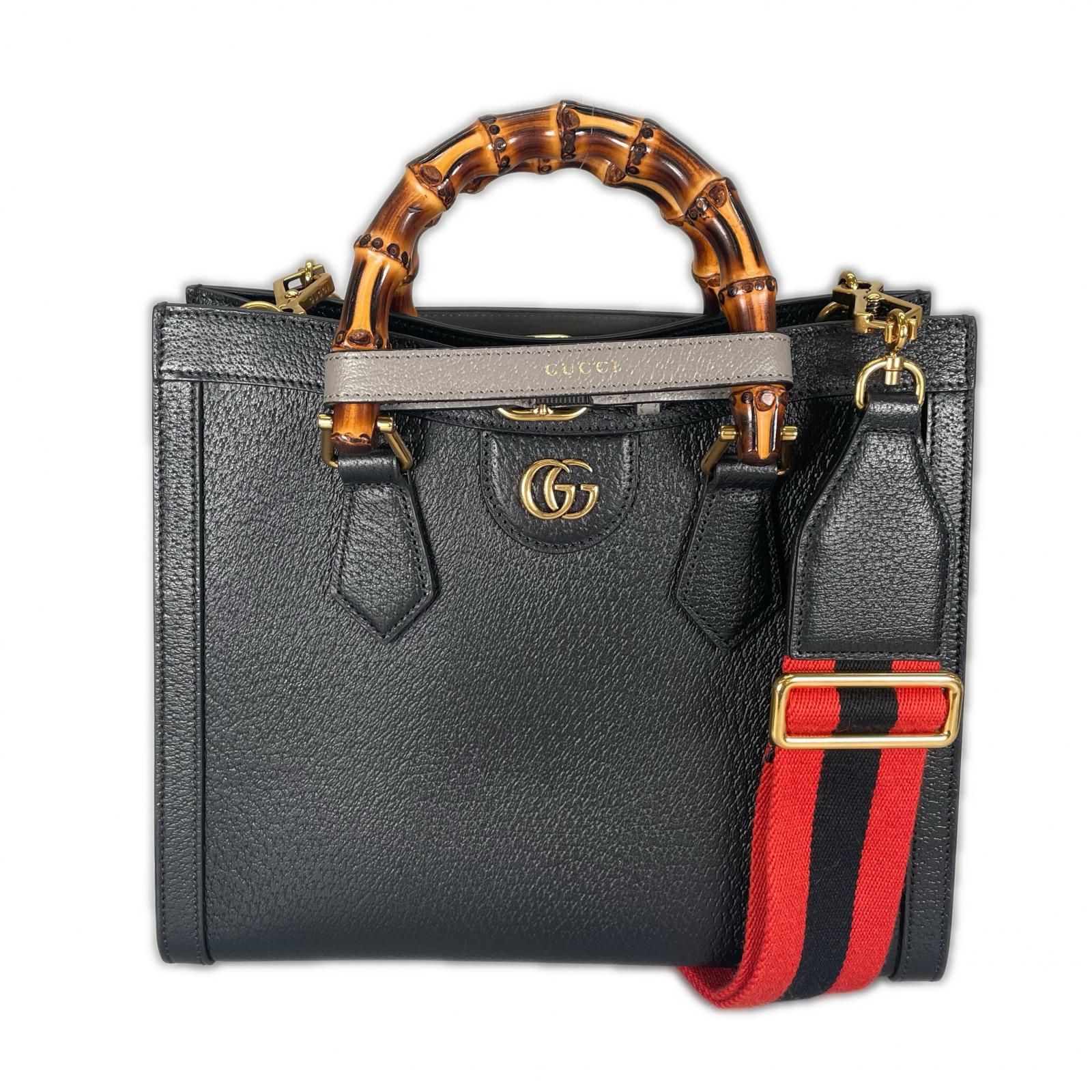 GUCCI グッチ ダイアナ 並み並み バンブー ハンドバック なめし革 黒いこと レディース【中古】【貨物輸送無料】