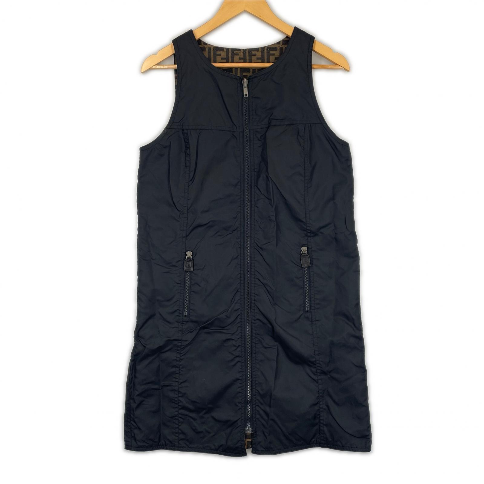 美品 FENDI フェンディ ズッカ リバーシブル 春夏 SS ワンピース ナイロン ブラウン レディース【古着】【中古】【送料無料】|ワサビバ