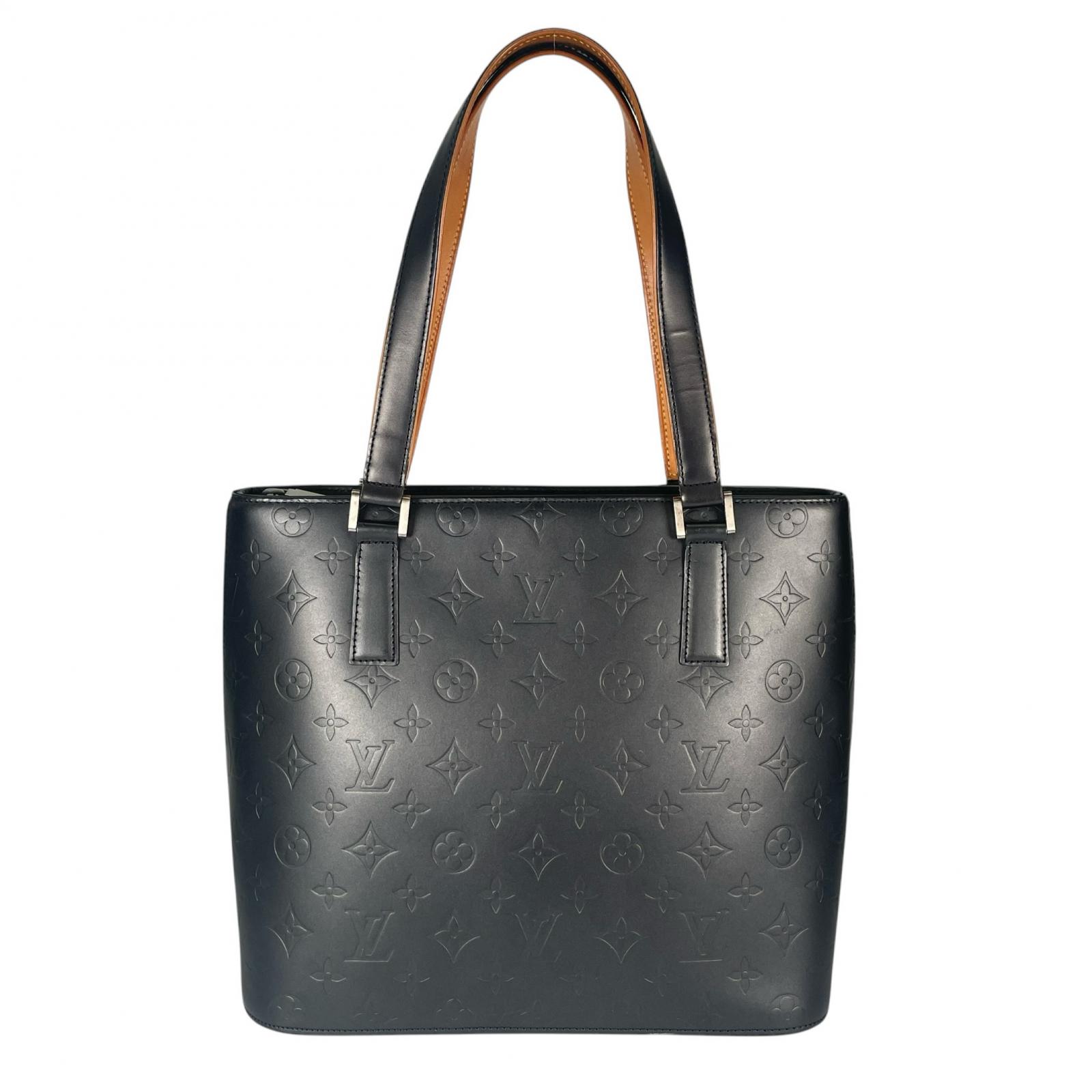 美品 LOUIS VUITTON ルイ・ヴィトン ストックン M55112 ハンドバッグ レザー ブラック レディース【中古】【送料無料】