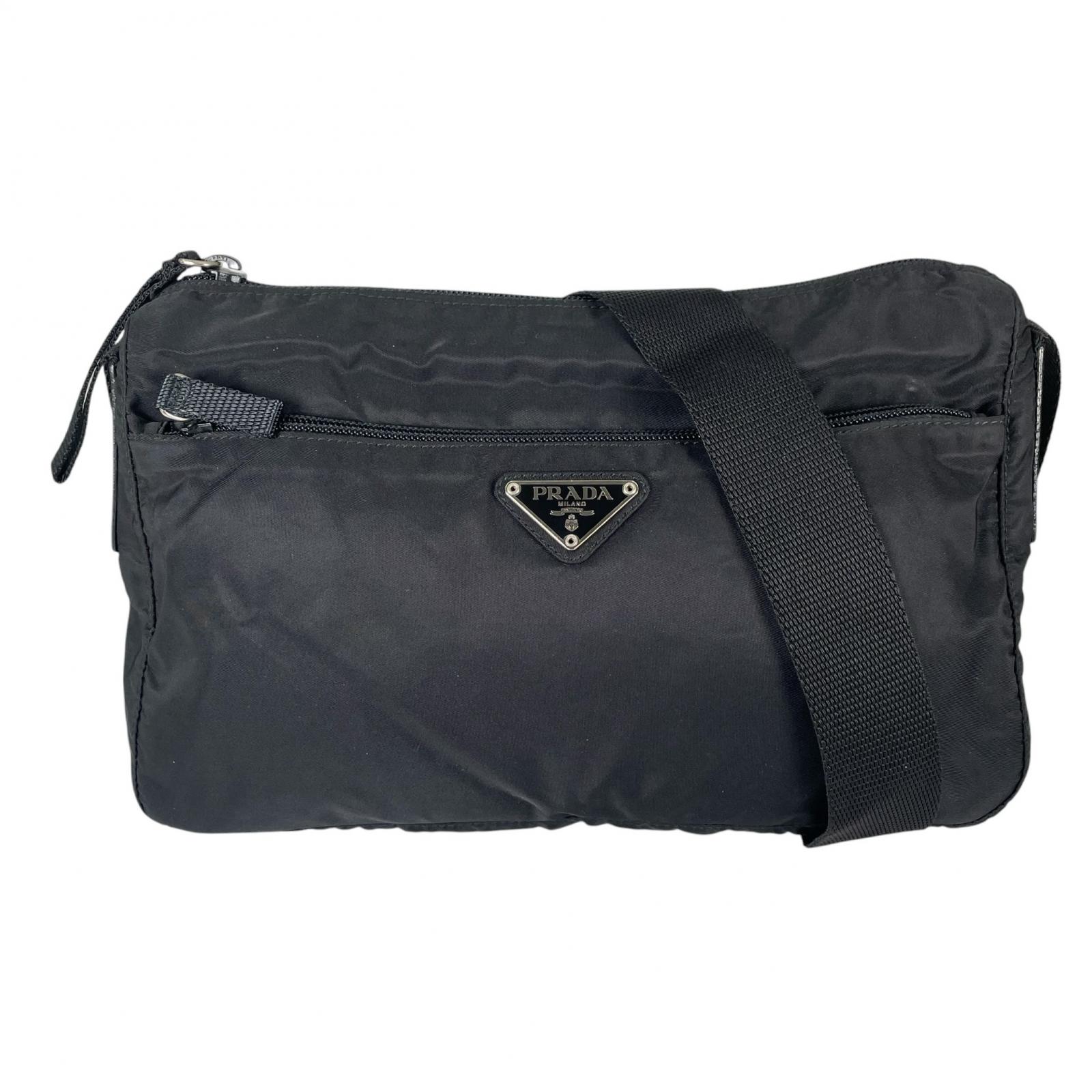 PRADA プラダ 三角ロゴ ショルダーバッグ ナイロン ブラック レディース【中古】【送料無料】|ワサビバ