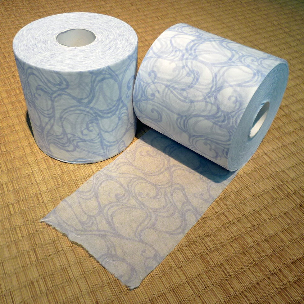 楽天市場 からかみ トイレットペーパー 京巻紙 流水 150m巻シングル 18ロール入り 和紙来歩