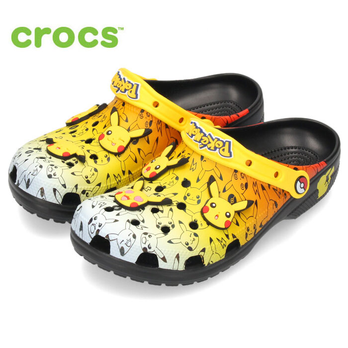 Crocs クロックス サンダル クラシック ポケモン クロッグ レディース メンズ シューズ 7761 ブラック マルチ 軽量 初売り