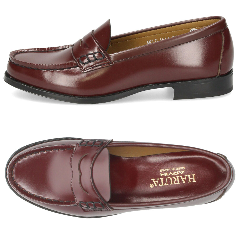 ♡ぱんだ　ローファー、ブーツセット♡ ローファー レディース ハルタ HARUTA 2E 学生 コインローファー