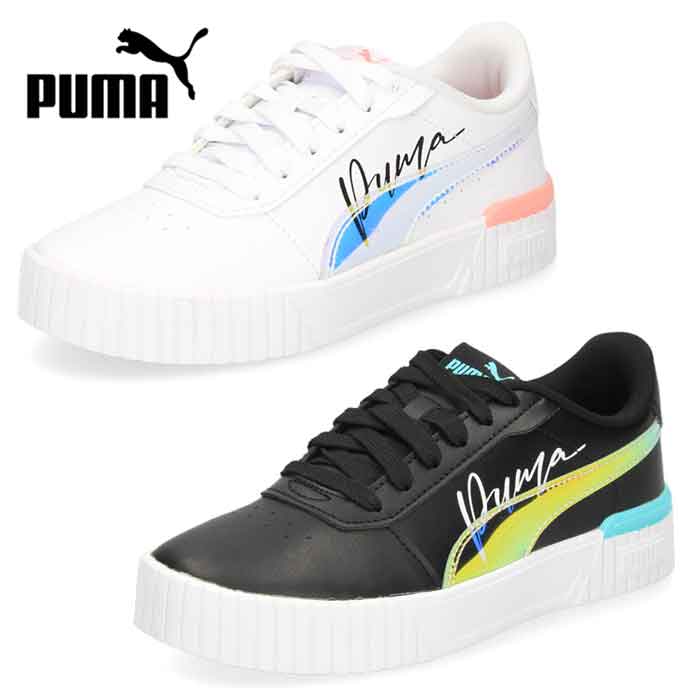 プーマ スニーカー レディース キッズ 女の子 厚底 PUMA ホワイト ブラック キャリーナ 2.0 クリスタル ウィングス JR 392654 |  Parade ワシントン靴店